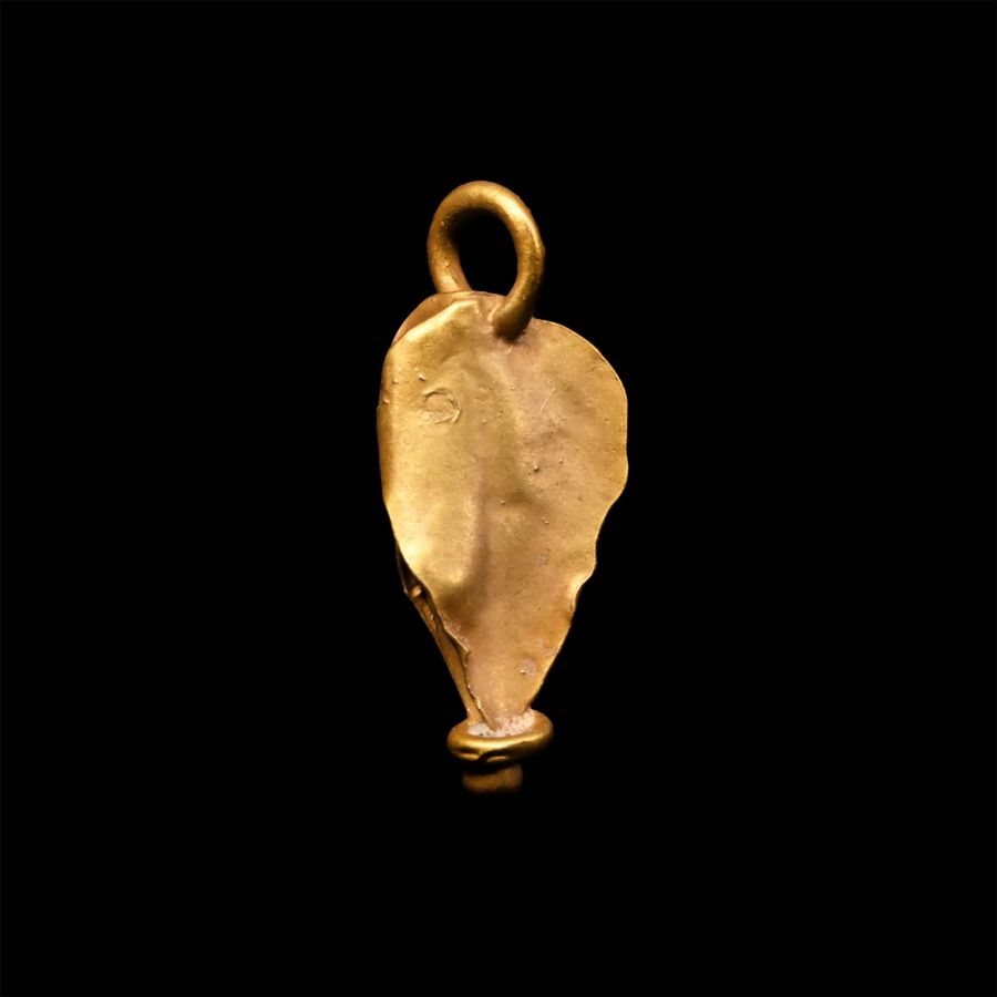 Western Asiatic Leaf-Shaped Gold Pendant