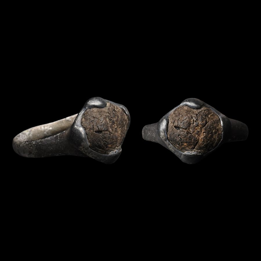 Viking Age Silver Ring with Cabochon