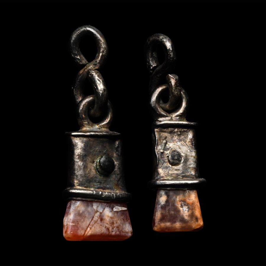 Western Asiatic Silver Amuletic Pendant Pair