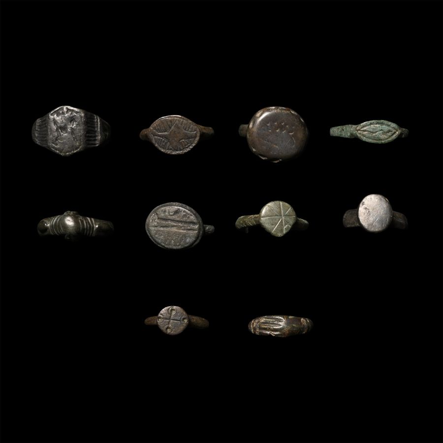 Roman to Medieval Bronze Ring Collection