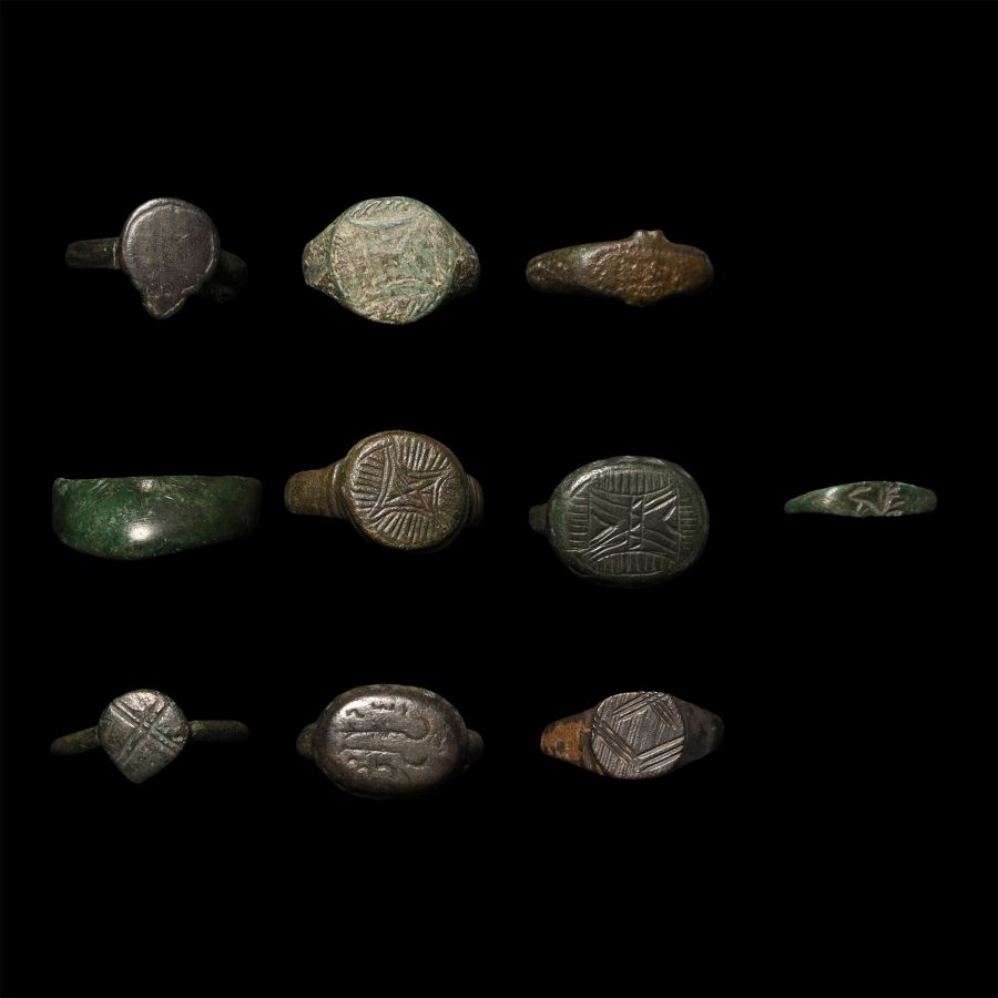 Roman to Medieval Bronze Ring Collection