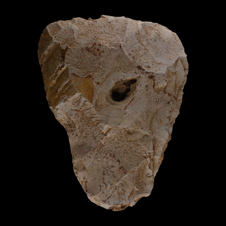 Neanderthal Stone Age Triangular Knapped Flint Handaxe