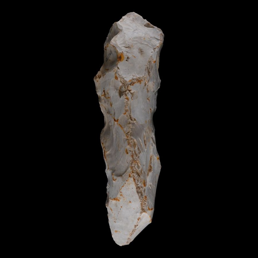 Large Stone Age Salisbury Adze in Grey-White Knapped Flint