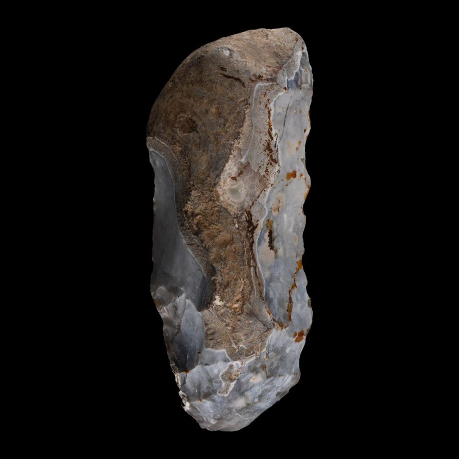 Stone Age Knapped Flint Adze with Blue-Grey Patina