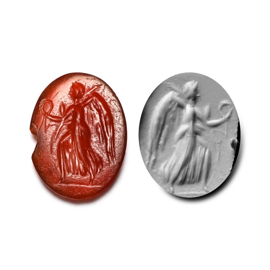 Roman Carnelian Gemstone with Victory