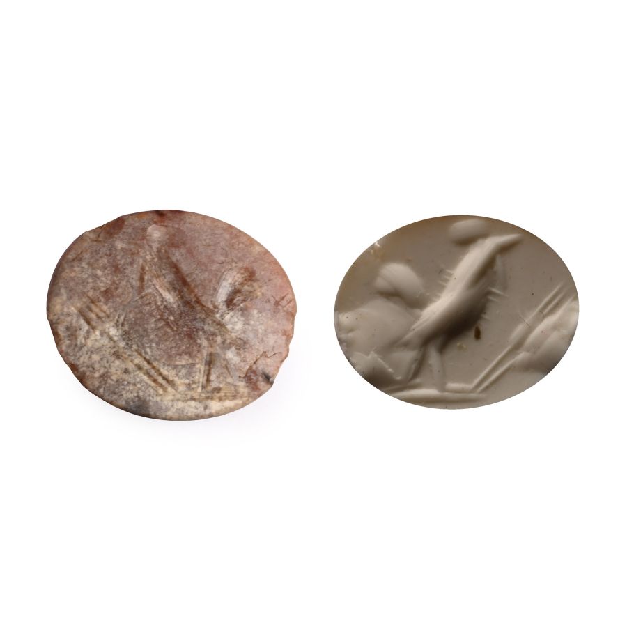 Roman Agate Gemstone with Bird