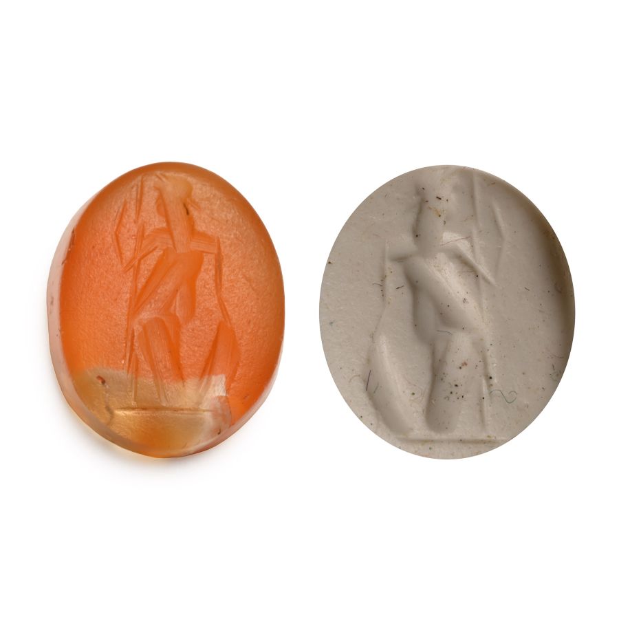 Roman Carnelian Gemstone with Minerva