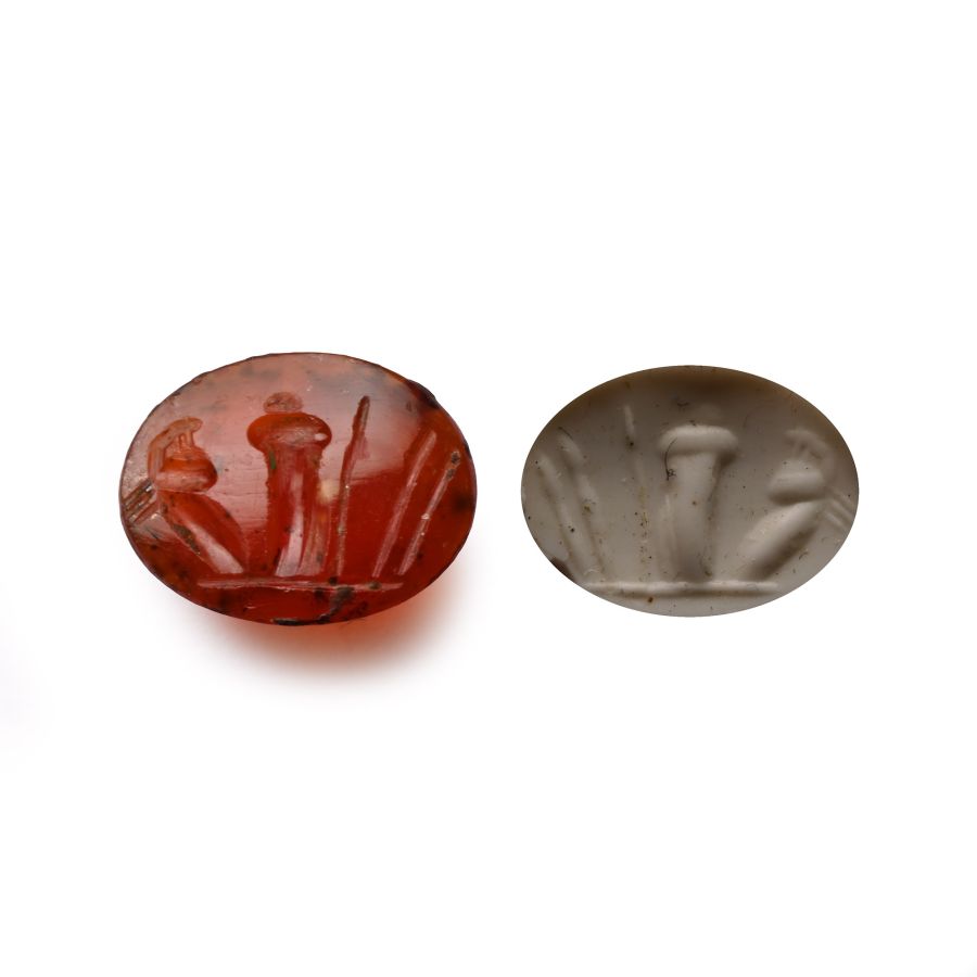 Roman Carnelian Gemstone with Altar