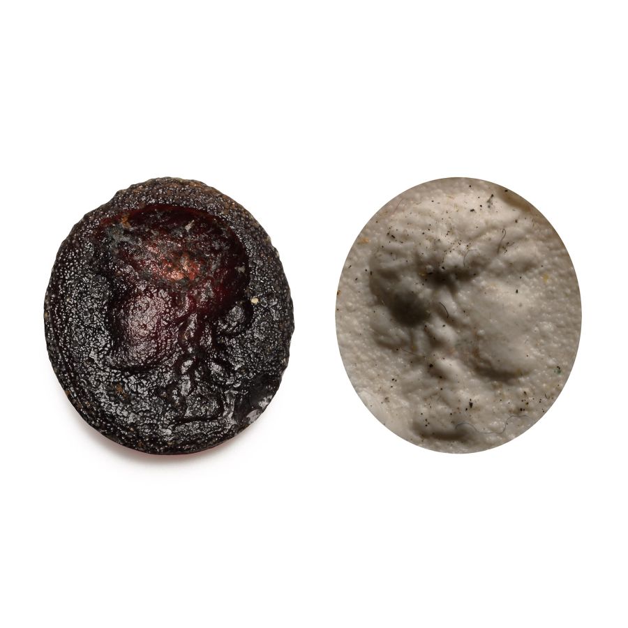 Roman Glass Gem with Female Bust