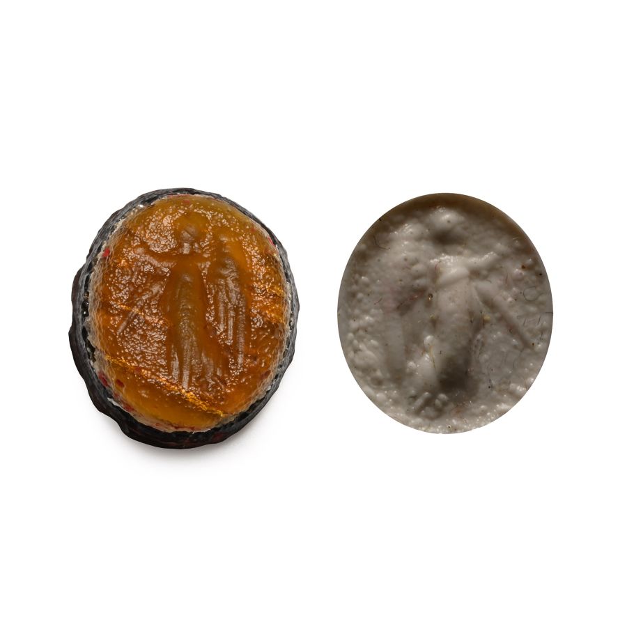 Roman Glass Gem with Winged Victory