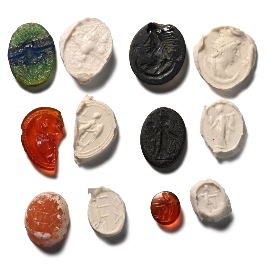 Roman Gemstone and Glass Intaglio Collection