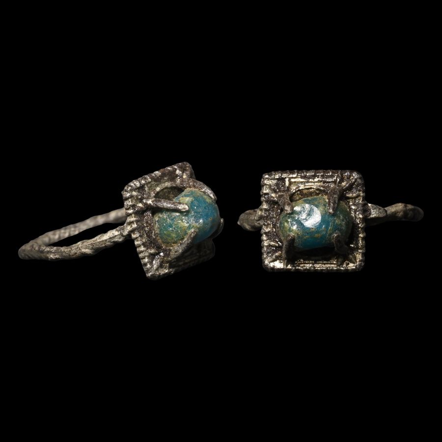 Viking Age Bronze Ring with Cabochon