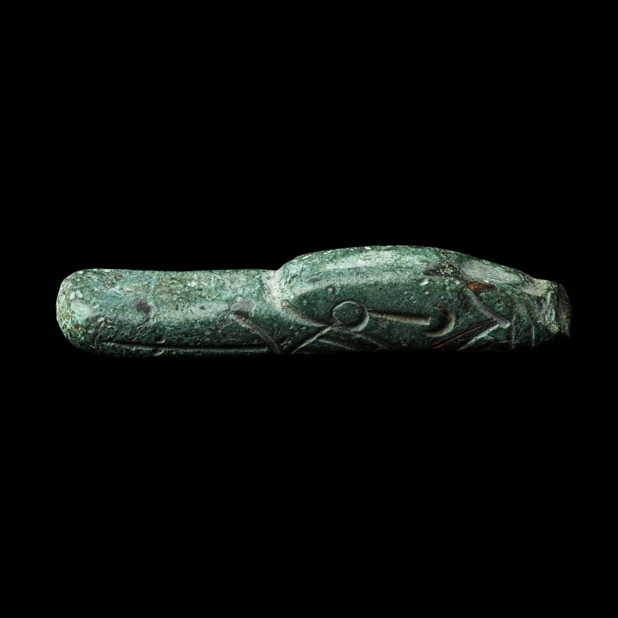 Roman Bronze Duck's Head Finial