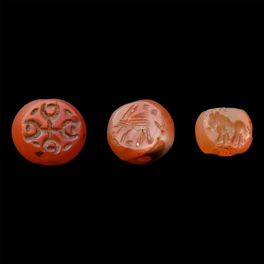 Sasanian Carnelian Stamp Seal Group