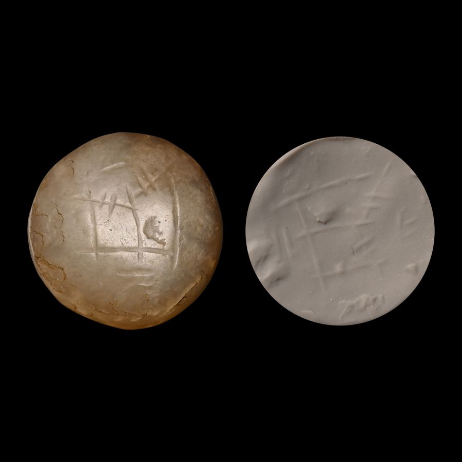 Large Sasanian Agate Stamp Seal