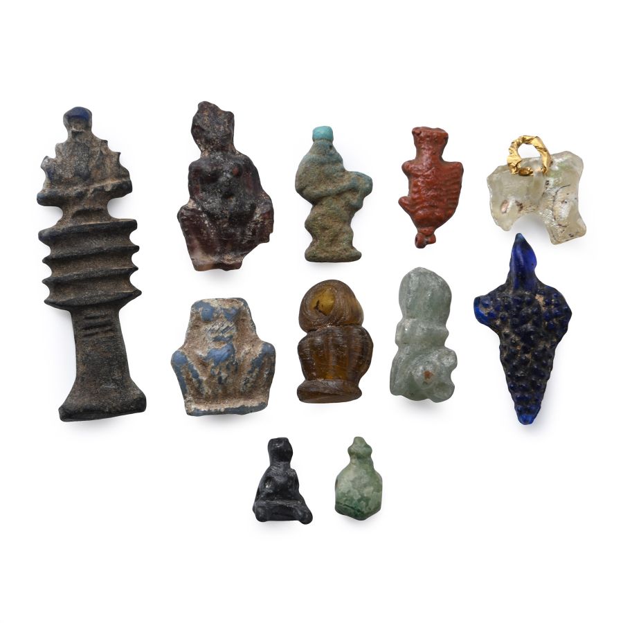 Egyptian Faience and Glass Amulet Collection