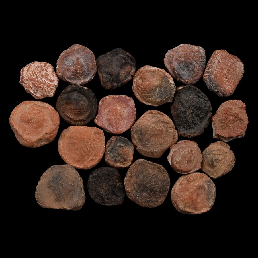 Roman Terracotta Bullae, Tesserae or Token Group