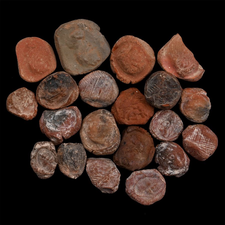 Roman Terracotta Bullae, Tesserae or Token Group