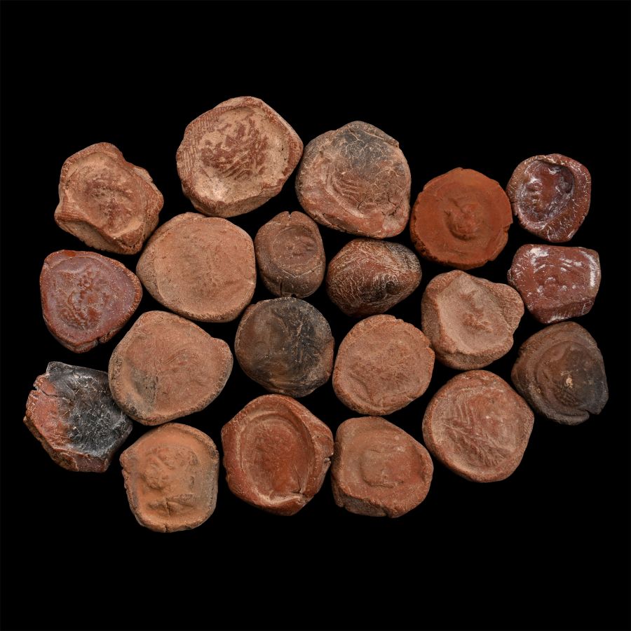 Roman Terracotta Bullae, Tesserae or Token Group