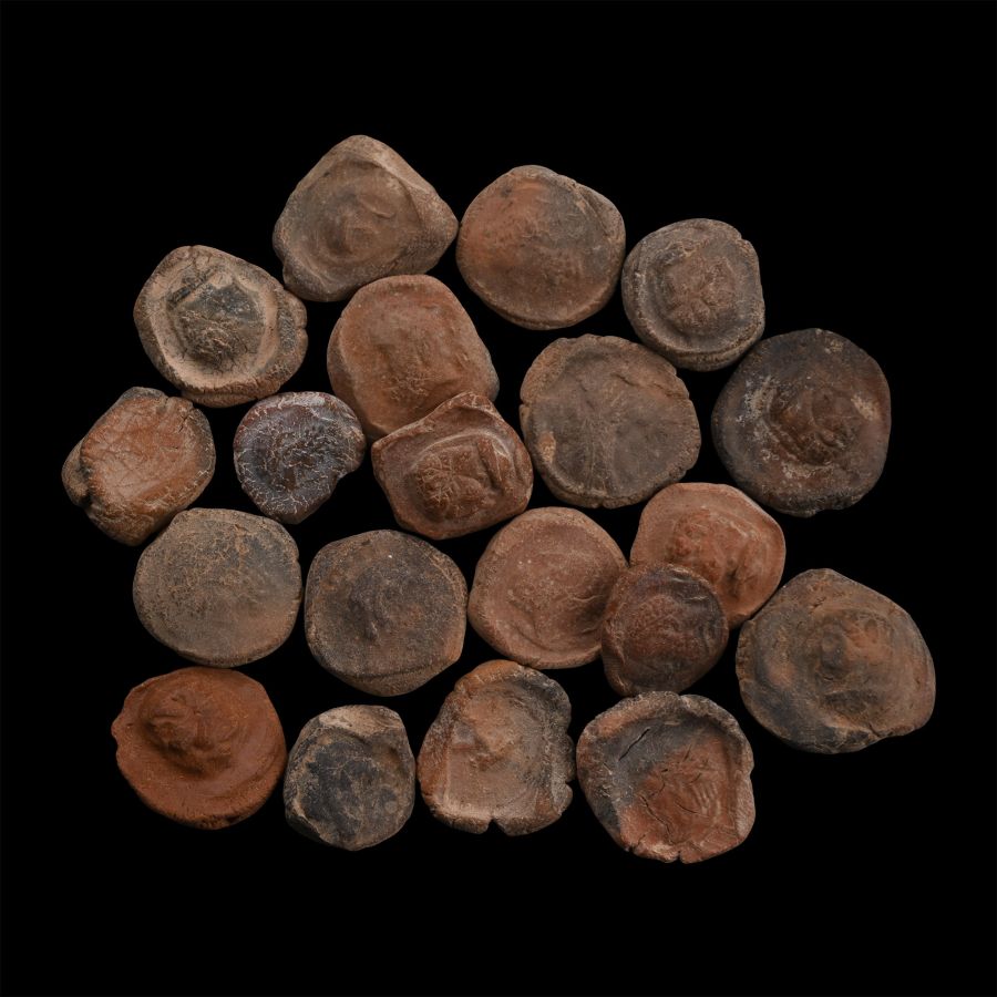 Roman Terracotta Bullae, Tesserae or Token Group