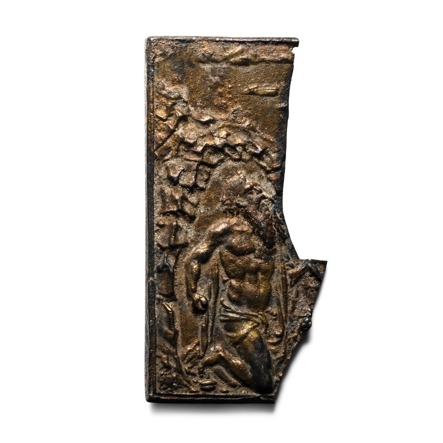 Renaissance Bronze Saint Jerome Plaque Fragment