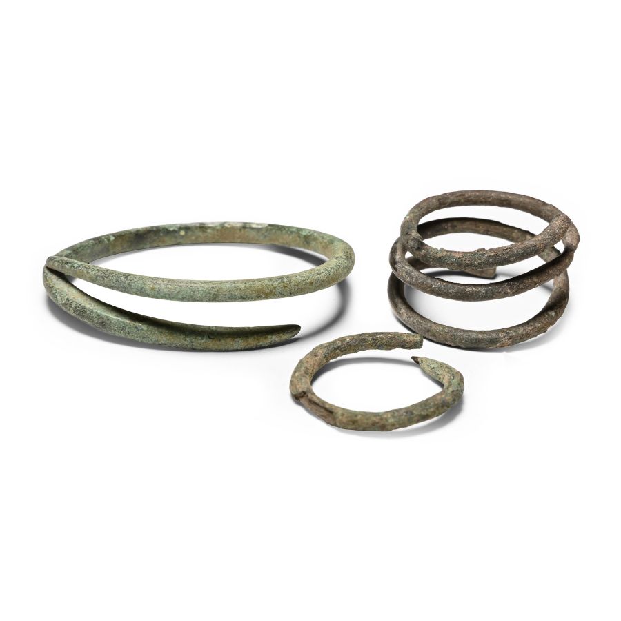 Bronze Age Ring and Bracelet Group