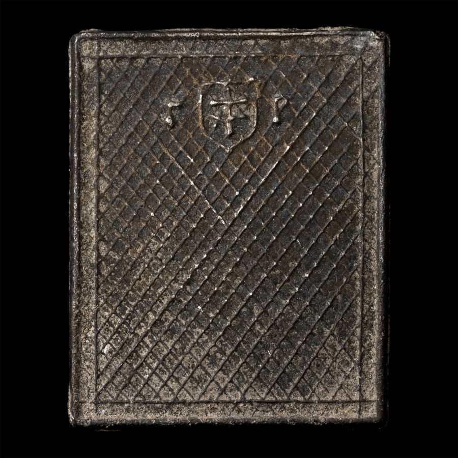 Medieval Pewter Miniature Plaque with Shield