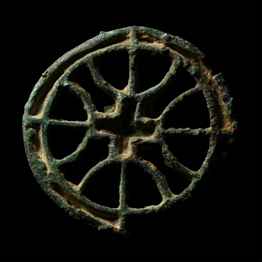 West Central Asian Bronze Stamp Seal with Cross