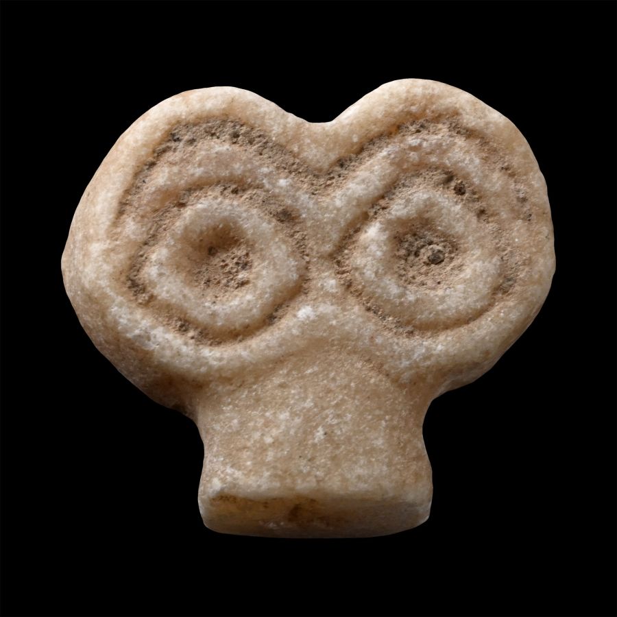 Western Asiatic Alabaster Eye Idol Head