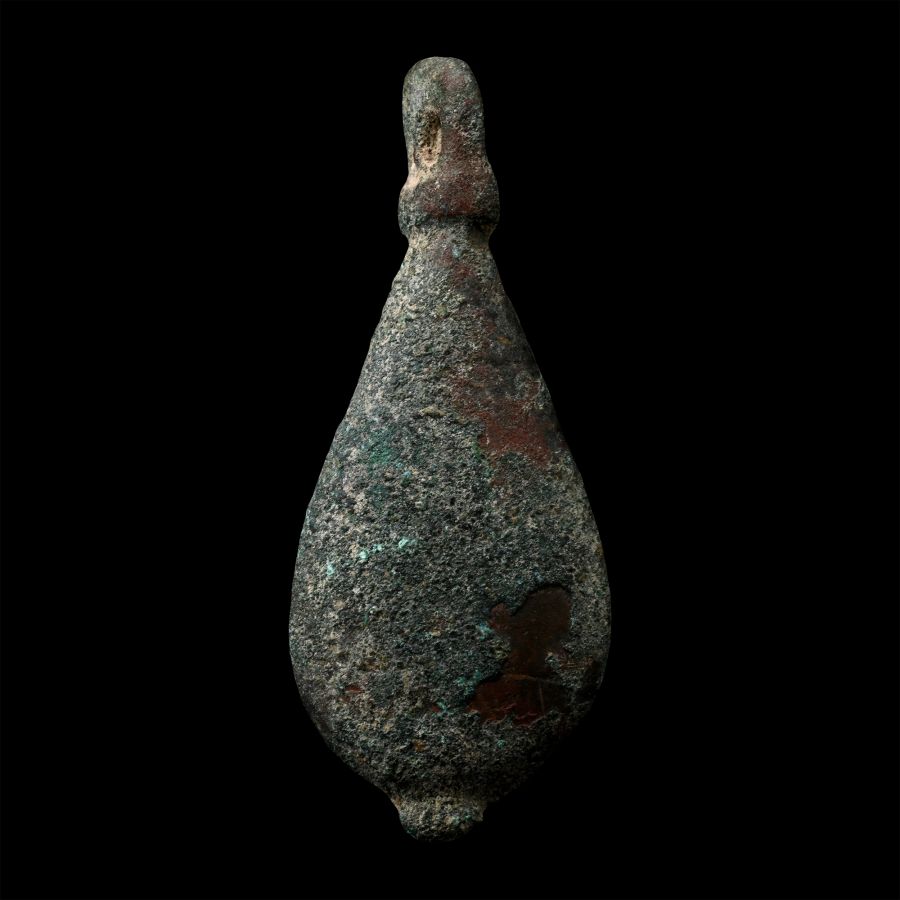 Roman Bronze Teardrop-Shaped Pendant