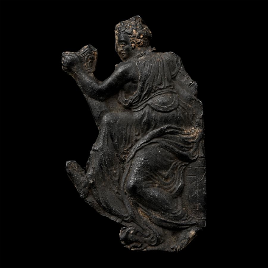 Renaissance Lead Fragment of a Draped Female