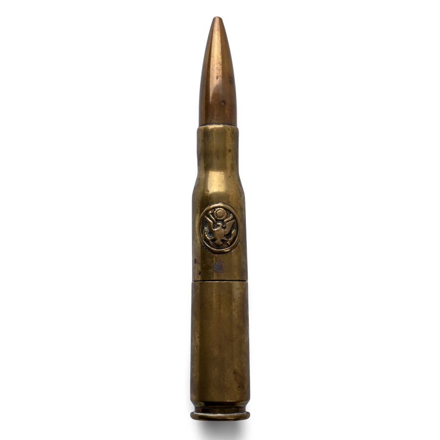 WWII 50 Calibre Bullet Lighter with Crest