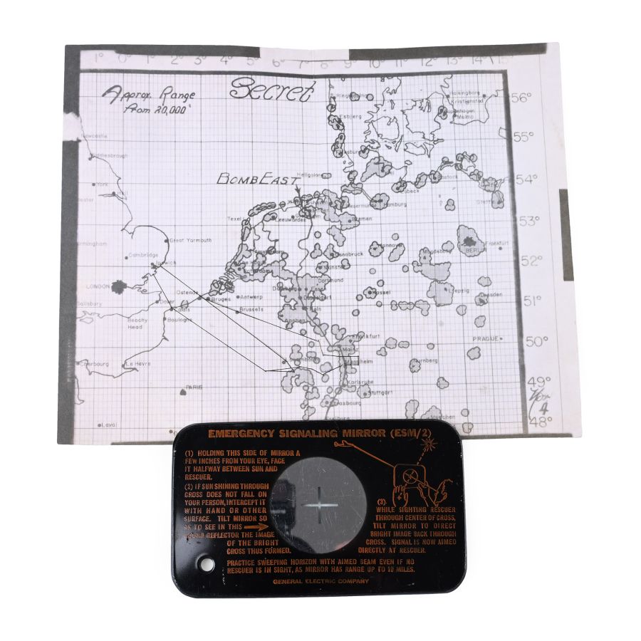 American Air Force WWII Aircraft Emergency Signalling Mirror