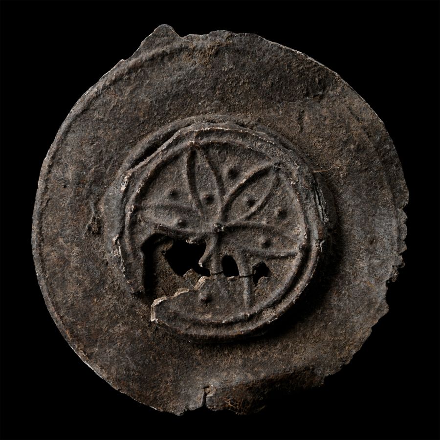 Roman Lead Votive Mirror Frame