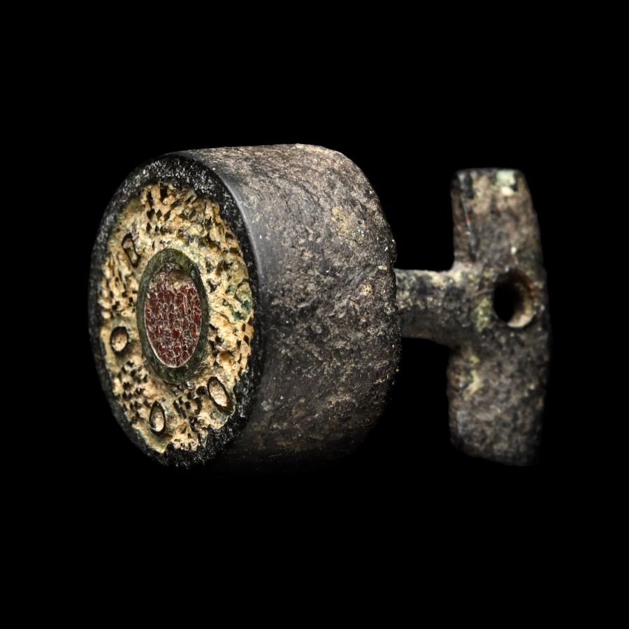 Roman Enamelled Bronze Cloak Fastener