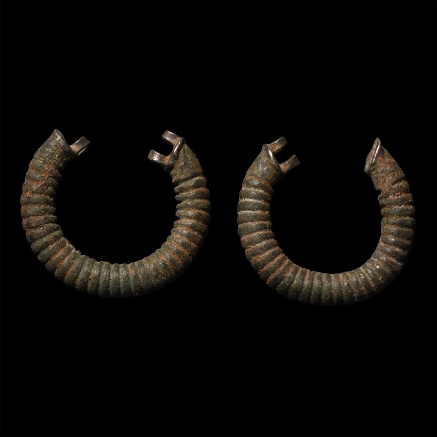 Greek Silver Earring Pair