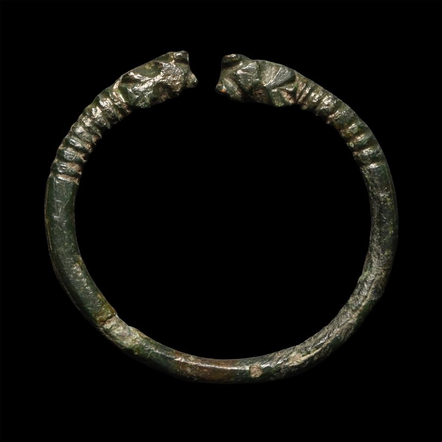 Viking Age Bronze Ring Brooch with Zoomorphic Terminals