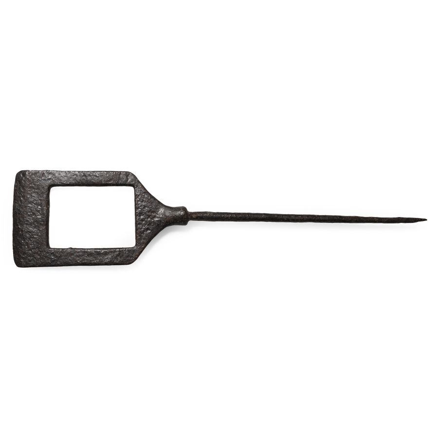 Very Large Medieval Tanged Iron Incendiary Fire Arrowhead