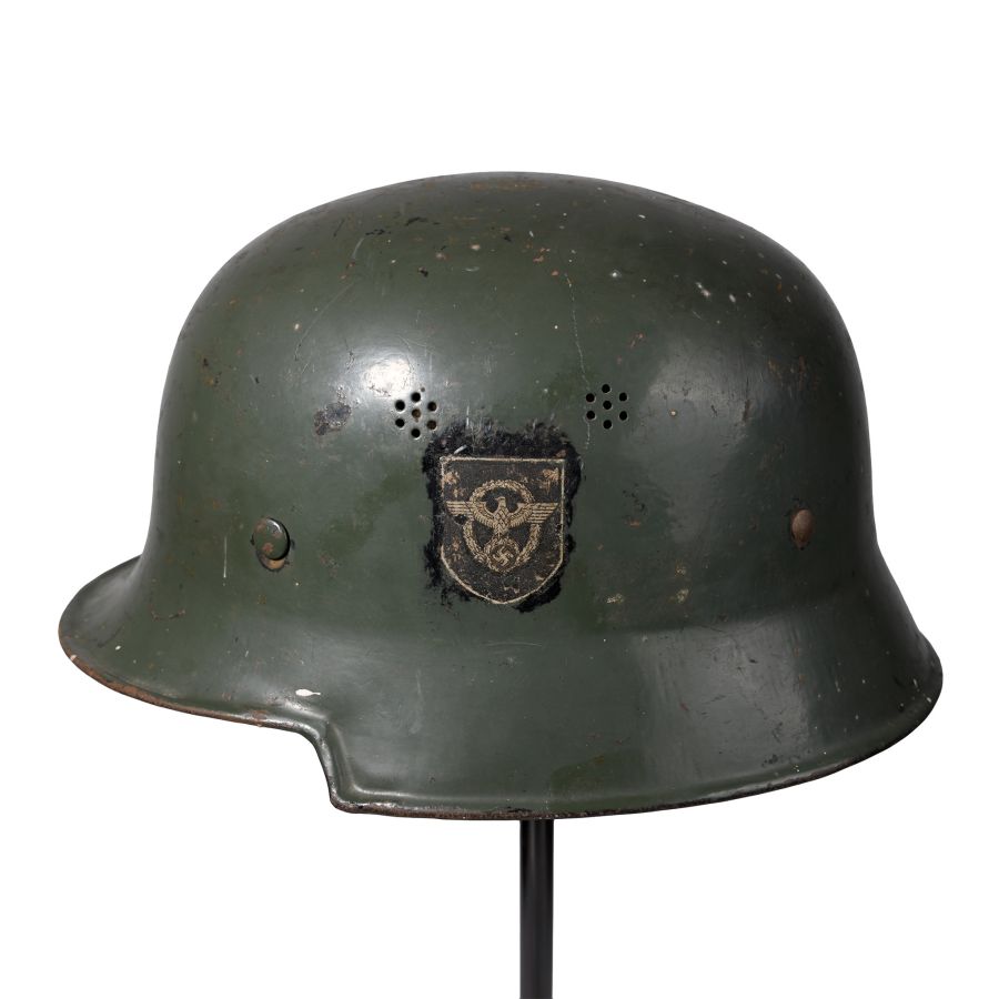German WWII Fire Protection Police Helmet