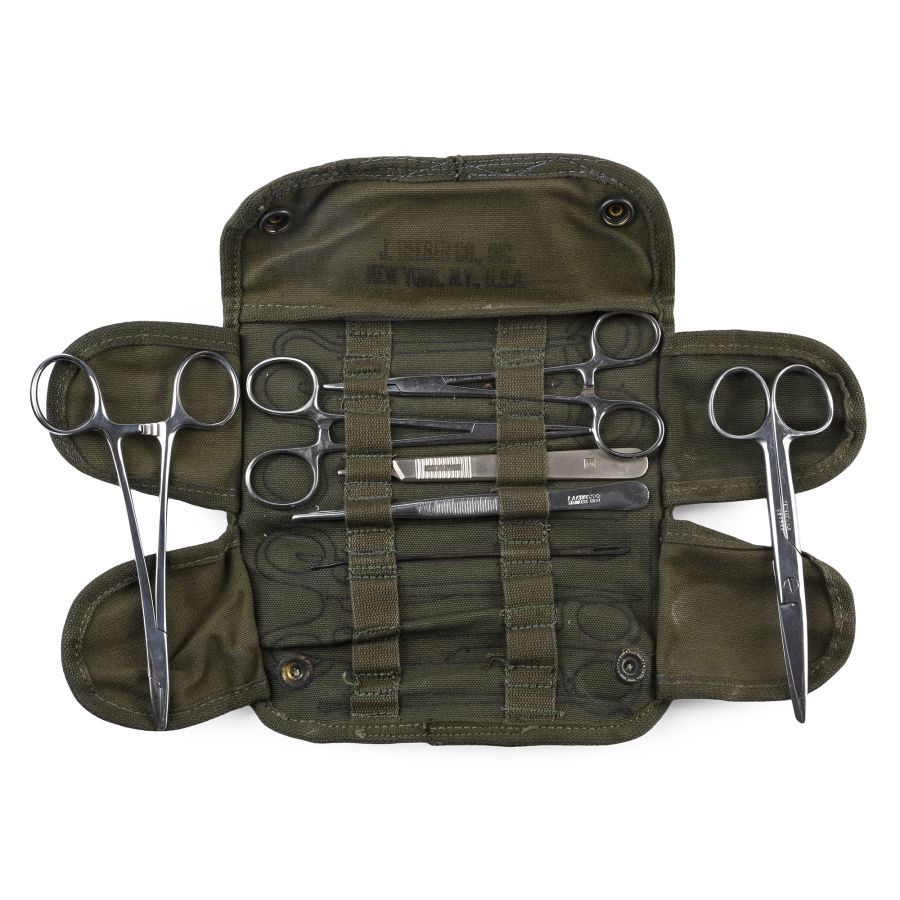 American WWII Medical Officer Sgt. Whalley's Surgical Kit in Original Case
