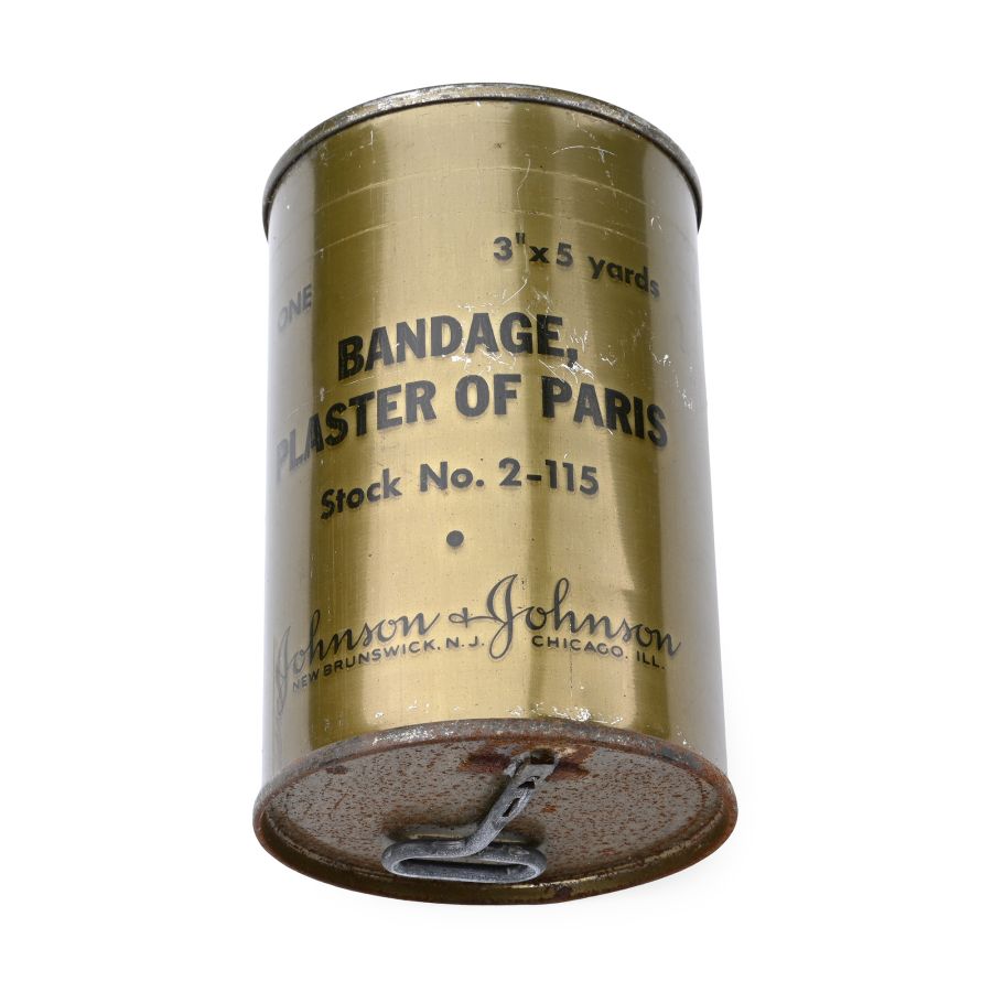 American WWII Plaster of Paris Medical Bandage in Sealed Original Can
