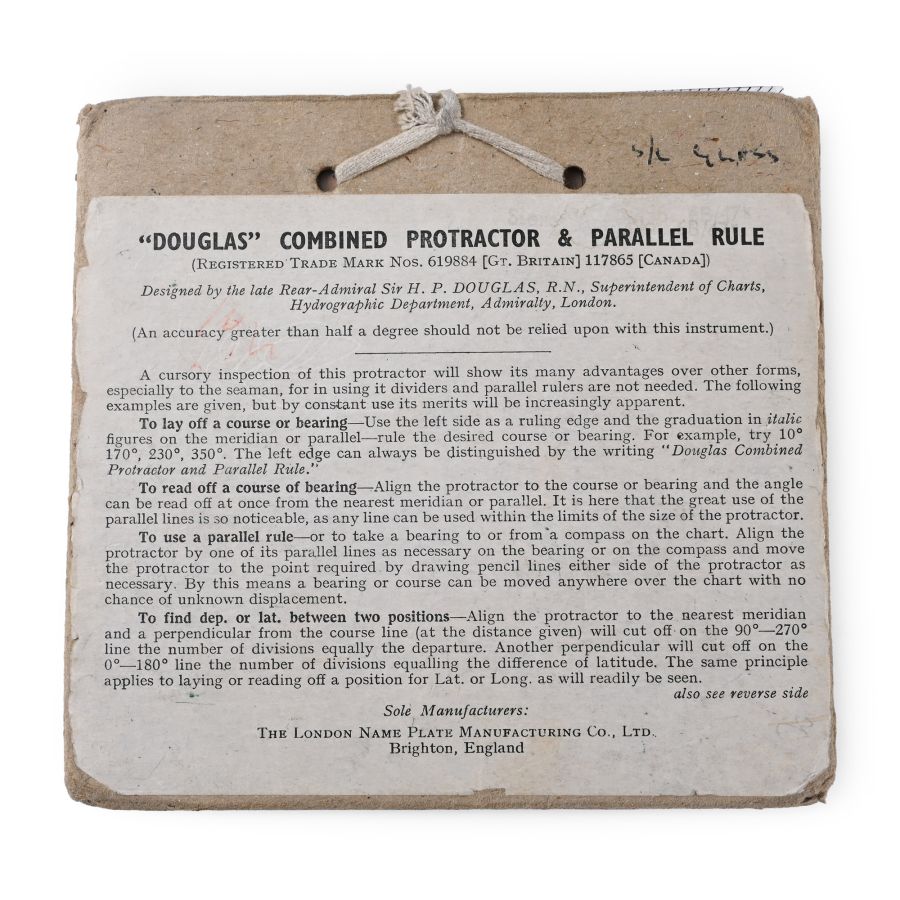 British RAF WWII Aircraft Navigator's Protractor