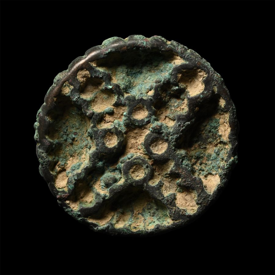 West Central Asian Bronze Stamp Seal with Cross