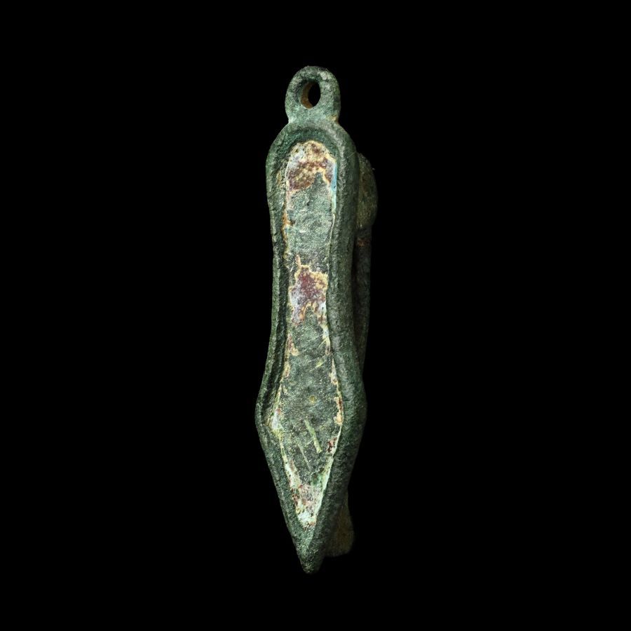 Roman Enamelled Bronze Sandal Brooch