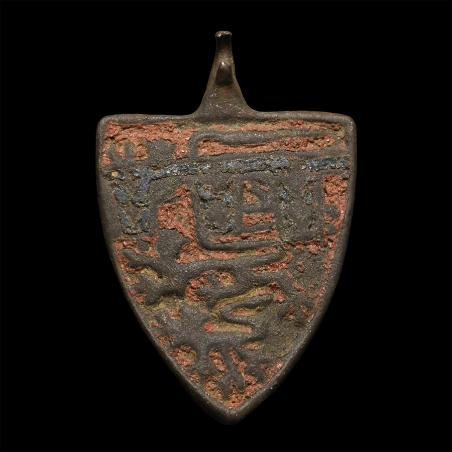 Medieval Knight's Enamelled 'Edward II, Son of King Edward I' Bronze Heraldic Horse Harness Pendant
