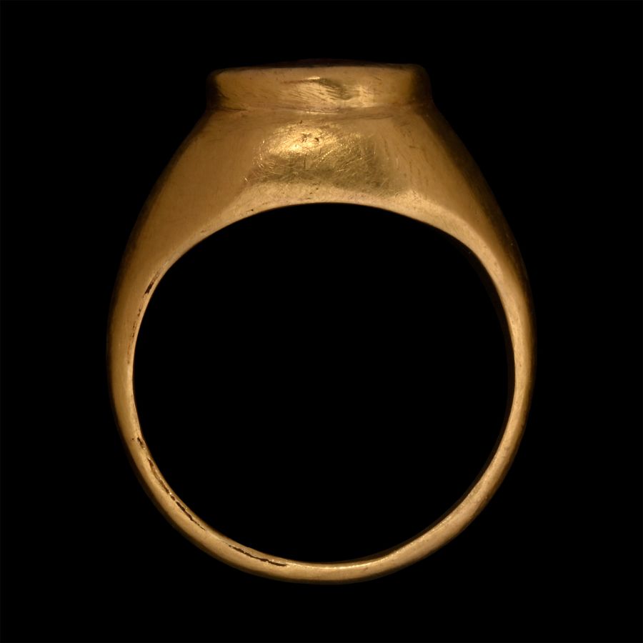 Roman Carnelian Jupiter Gemstone in Gold Ring