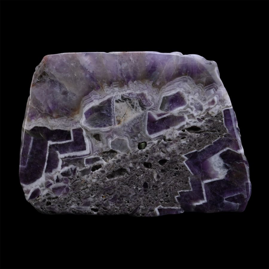 Cut and Polished Amethyst Slice