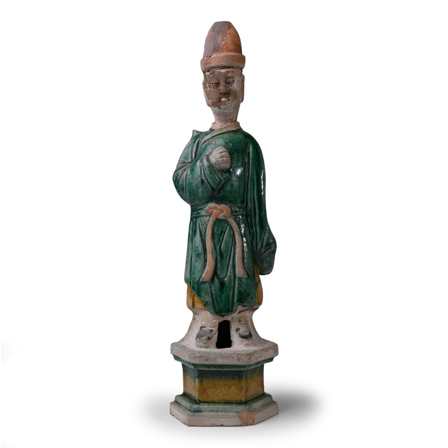 Chinese Ming Glazed Terracotta Tomb Figure