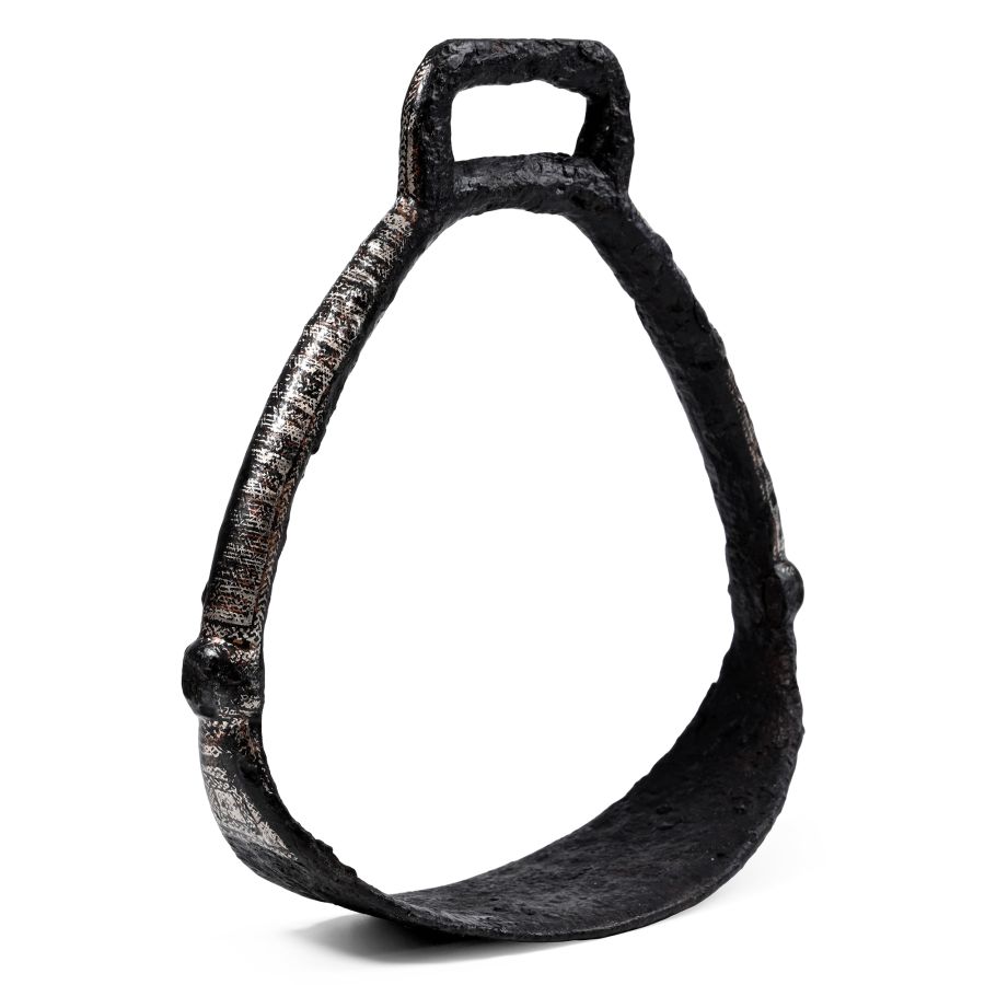Scandinavian Viking Age Silver Inlaid Iron Stirrup