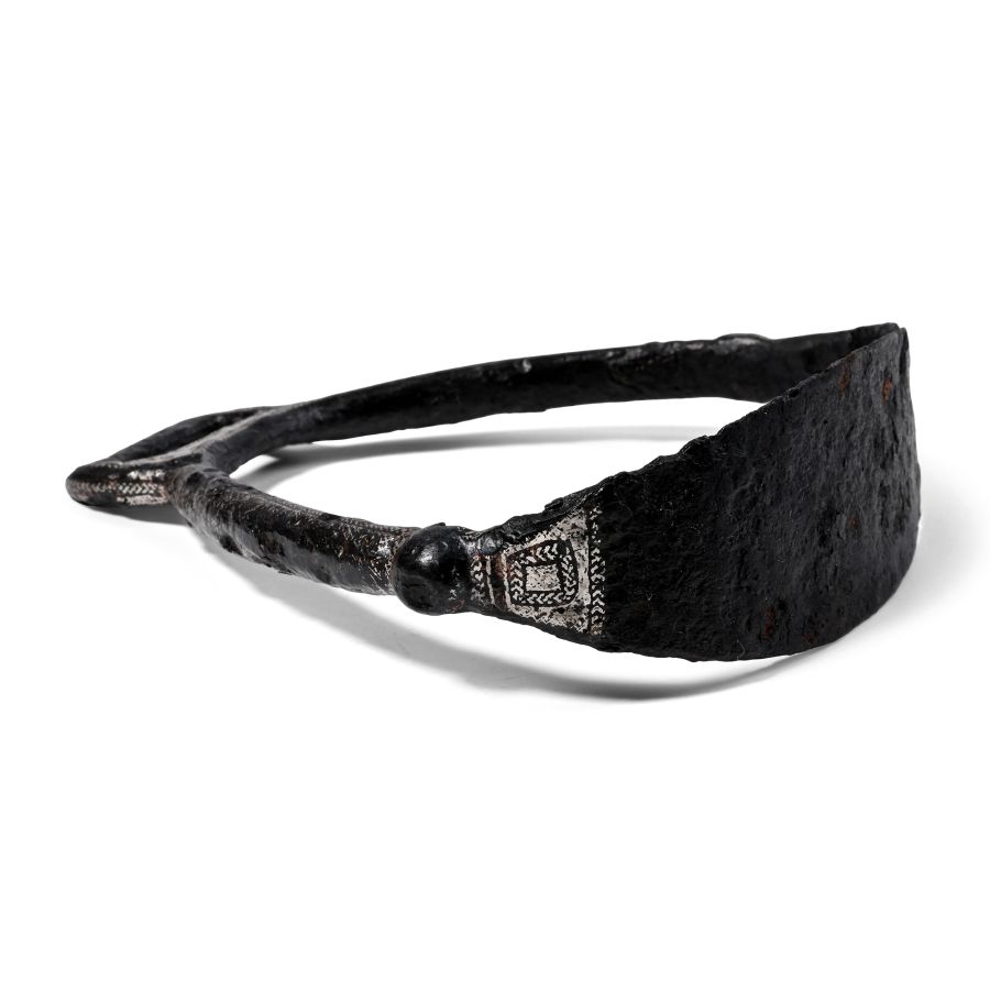 Scandinavian Viking Age Silver Inlaid Iron Stirrup